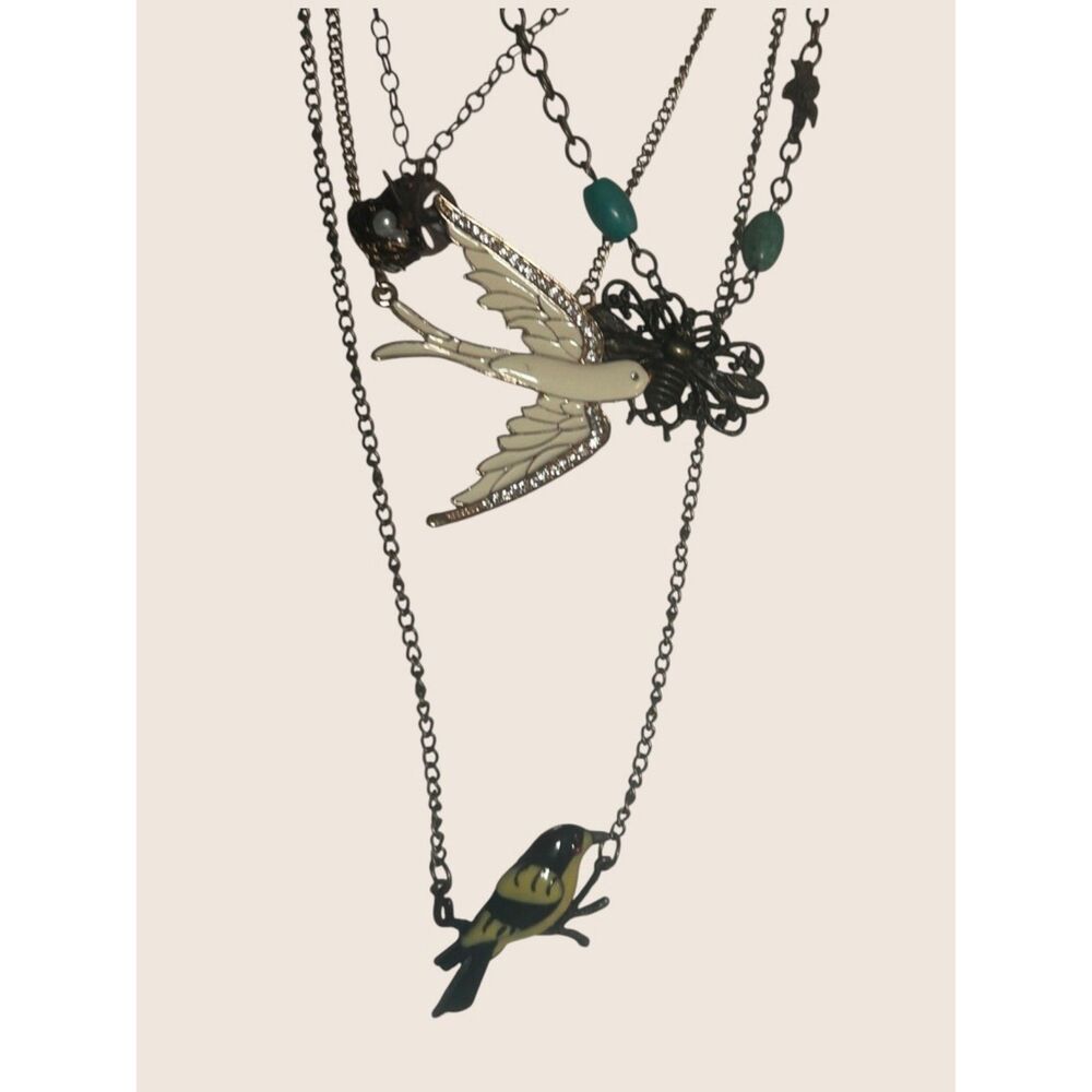 🐦 VTG BIRDS BEES NECKLACES PENDANTS CHARMS COSTUME FASHION JEWELRY BUNDLE LOT